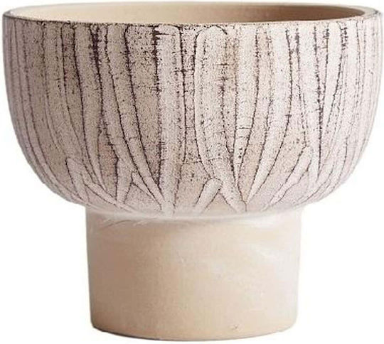 Espiel Blumentopf Keramik Beige