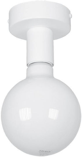 City Lux Висящо Осветително Тяло Бял с Цокъл E27 10x10см.