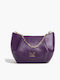 Leder Damentasche Schultertasche Lila