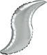 Silver Satin Curve Balloon