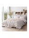 Beauty Home Art 12218 Chloe Подредба Покривало Кингсайз Памук Бежов 220x240см