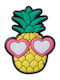 Crocs Jibbitz Charm Ananas Mit Sonnenbrille Gelbe