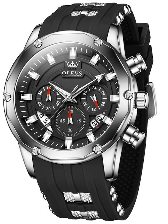 Olevs Watch Battery with Rubber Strap