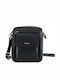 Leder Herrentasche Schulter / Crossbody Schwarz 8423