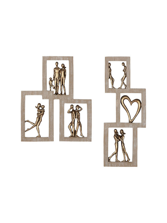 ArteLibre Wall Decor Polyresin 26x2x22cm