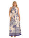 Maxi Φόρεμα για Γάμο / Βάπτιση Off-Shoulder Μπεζ