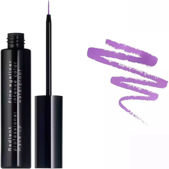 Radiant Fine Waterproof & Long Stay Liquid Eye Liner Λιλά 5ml