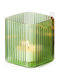 Philippi Candle Holder suitable for Tealights Glass in Green Color 7.6x7.6cm 1pcs