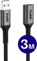 Buddi Cabluri USB 2.0 USB-A Masculin în USB-A Masculin / USB-A Feminin / USB-B Masculin 3m