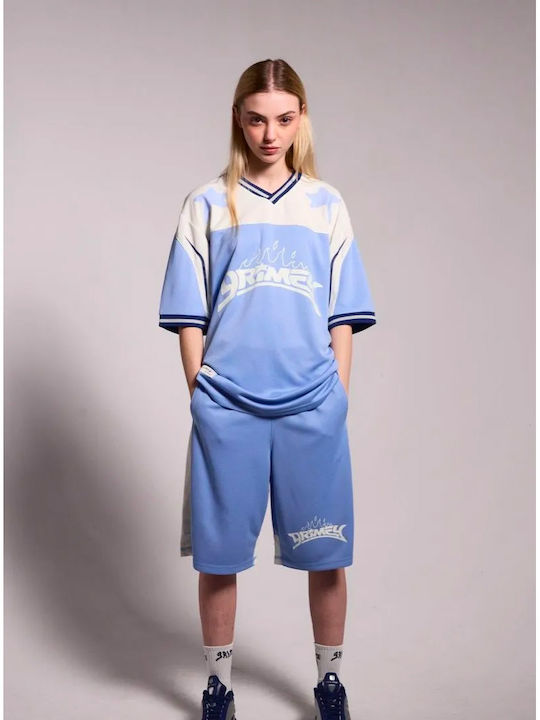 Grimey Baggy Men's Athletic Shorts Sky Blue