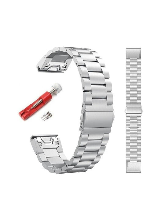 Best Aceessories Strap Stainless Steel Silver Garmin Fenix 5s 6s 7s 8 43mm Best Aceessories Strap Stainless Steel Silver Garmin Fenix 5s 6s 7s 8 43mm