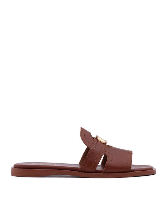 Alpe Flache Sandalen für Damen in Braun Farbe