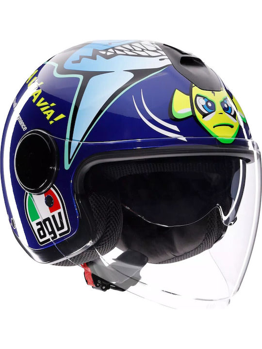 AGV Eteres Jet με Sun Visor ECE 22.06 Rossi Misano 2015