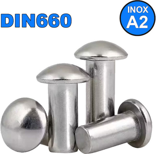 Inox Kiss Πριτσίνια Inox M5x6mm 100Stück