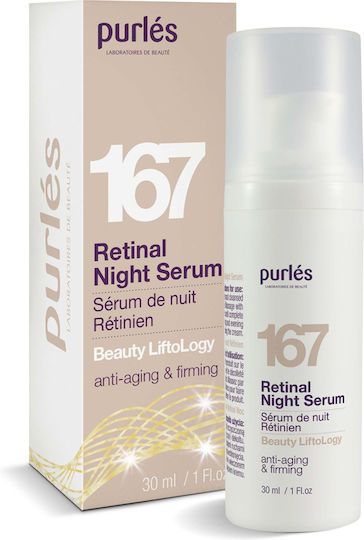 Purlés Serum Anti-îmbătrânire Noapte 167 Retinal cu Retinală & Niacinamidă pentru Strălucire & Tonifiere 30ml