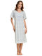 Primavera Sommer Damen Nachthemd Blue