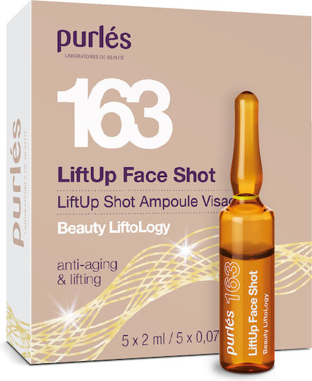 Purlés 163 LiftUp Serum pentru Față cu Vitamina C și Niacinamidă pentru Strălucire și Tonifiere 5x2ml