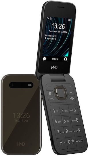 HMD 2660 Flip Dual SIM Mobile with Large Buttons Black
