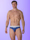 Herren Slips Blue mit Mustern 1Packung