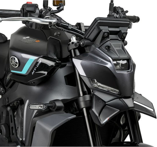 Puig Front Motorcycle Spoilers for Yamaha MT-09 Black 1pcs