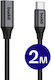 Buddi Braided USB 2.0 Cable USB-C male - USB-C female 60W Black 2m