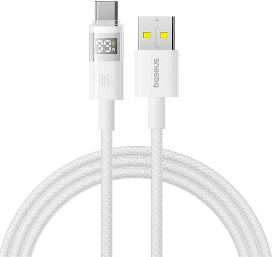 Baseus USB 2.0 Cable USB-C male - USB-A 100W White 2m (P10382701211-01)