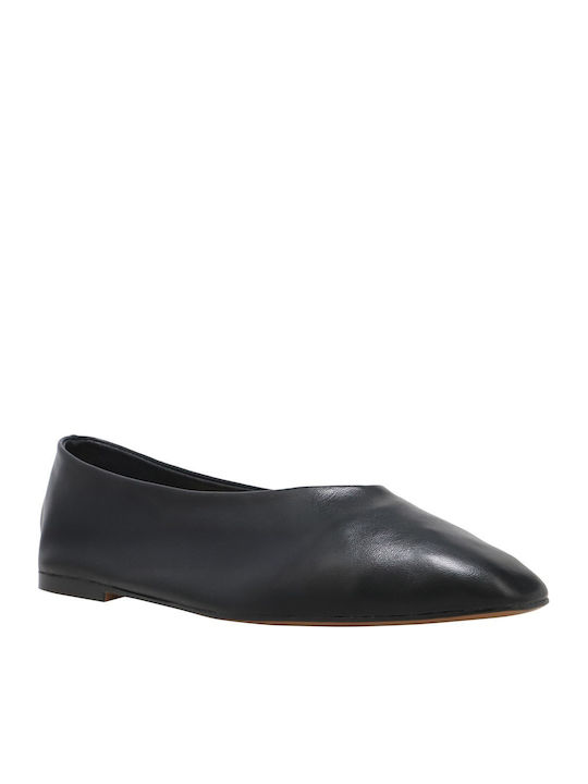Corina Synthetic Leather Ballerinas Black