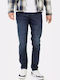 Men's Jeans Pants Elastic with Regular Fit Dark Blue