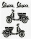 Vespa Aufkleberset 10 x 12 cm