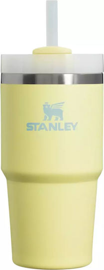 Stanley Quencher H2.0 FlowState Ποτήρι Θερμός Ανοξείδωτο BPA Free 590ml Pomelo με Καλαμάκι
