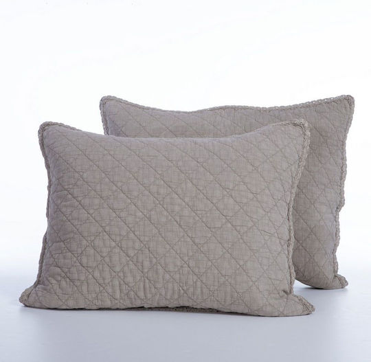 Nef-Nef Homeware Brunno Σετ Μαξιλαροθήκες Oxford Linen 52x72εκ.