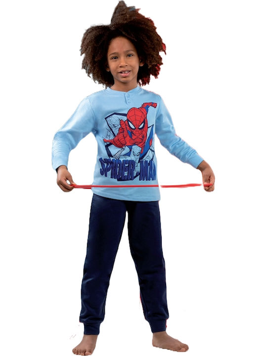 Spiderman Kids Winter Blue Pajamas