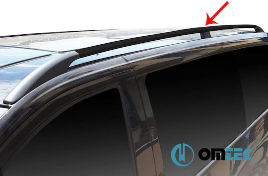 Omtec Μπάρες Οροφής Αλουμινίου 295εκ. για Mercedes-Benz Vito / Viano 2003+ (Σετ χωρίς πόδια) Μαύρες