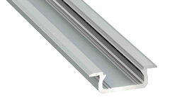 Silver Aluminum Profile Type Z 1m + Milky Lens