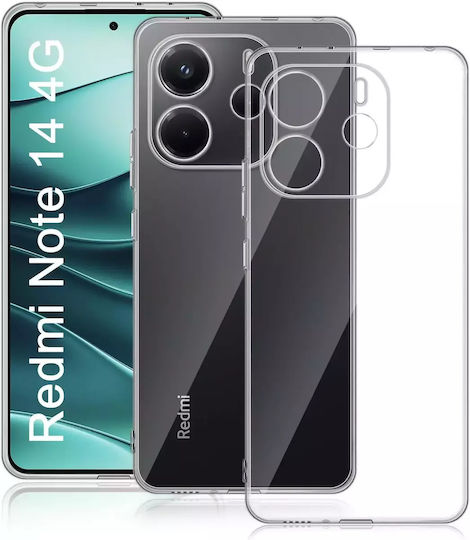 Прозрачен силиконов калъф за Xiaomi Redmi Note 14 4G дебелина 1.5mm