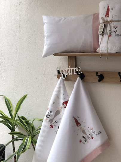 Raison D' Etre Baby Sheets Set Crib Cotton Pink 120x160cm