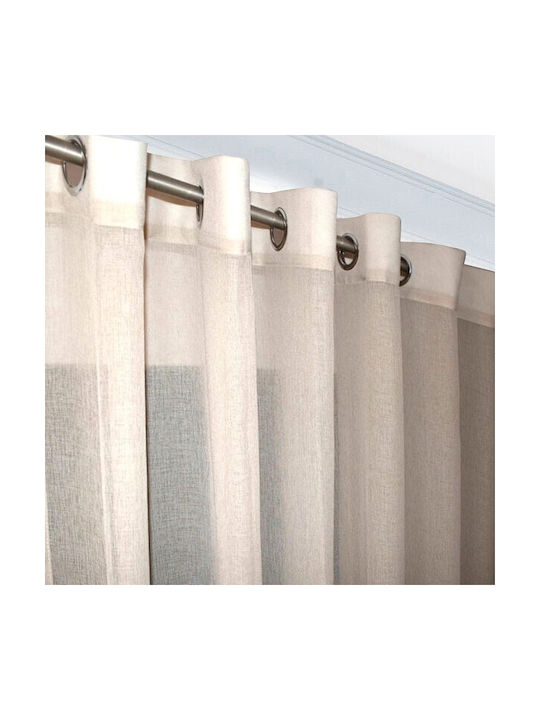 To megalo pazari Curtain With Beige Grommets 270x280cm