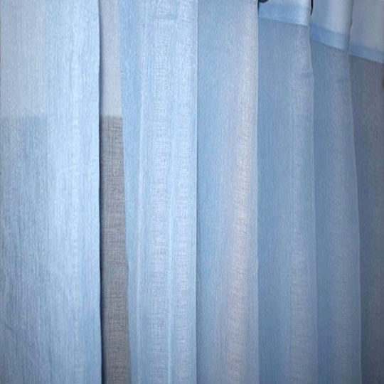 To megalo pazari Curtain with Pencil Pleat Light Blue 200x140cm