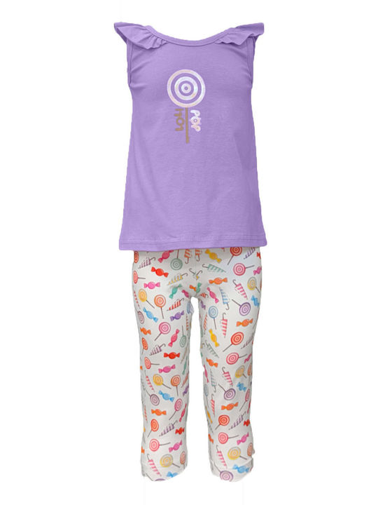 Kids' Set with Leggings Summer 2pcs Lilac