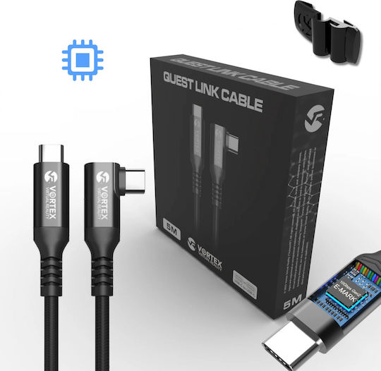 Καλώδιο Vortexvr 5m Usb-c Fast Charging + Συνδετήρας Meta Quest Link