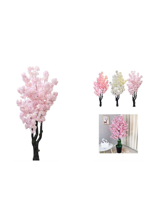 Plantă Decorativă Artificială de Cireș Roz 180cm 83913-10