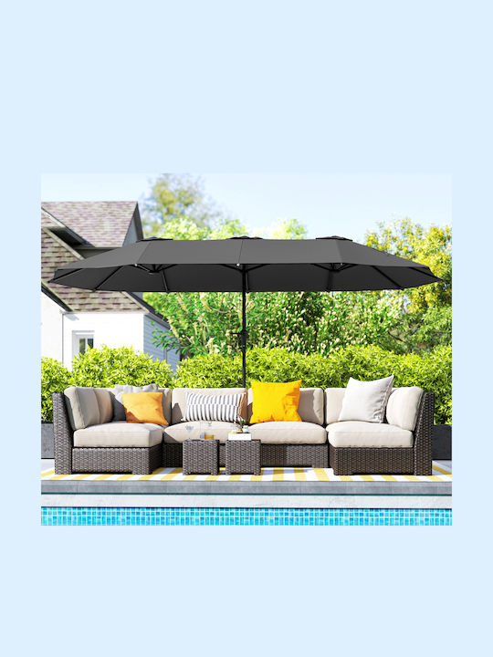Rundschreiben Metallischer Schwarze Gartenschir...