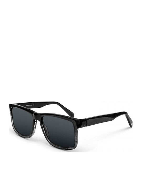 Kypers Herren Sonnenbrille mit Schwarz Kunststoff Gestell und Schwarz Polarisiert Linse