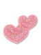Crocs Jibbitz Charm Glitzer Herz Duo Rosa