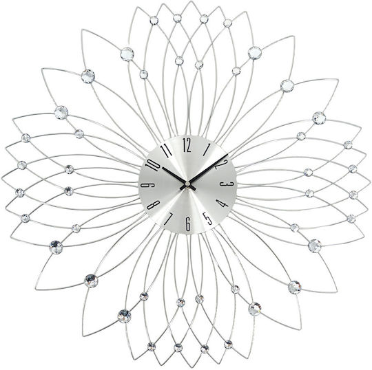 Ankor Wall Clock Metallic Silver Ø60cm