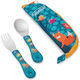 Maped Baby Set mit Gabel aus Metall in Hülle Mehrfarbig 3Stück