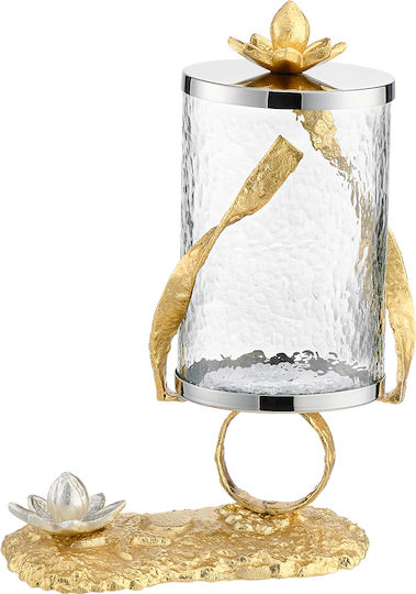 Capolavoro Φοντανιέρα Glas mit Deckel 19x13x28cm Gold