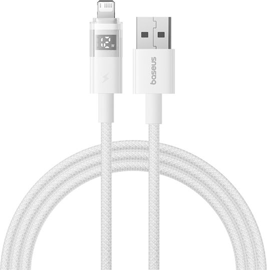 Baseus Data Braided USB-A la Cablu Lightning 12W Alb 2m (P10382700211-01)
