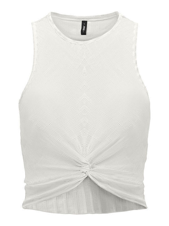 Only Women's Sleeveless Crop Top White