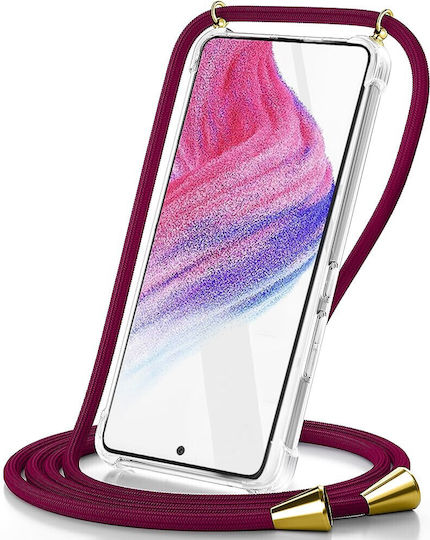 Ancus Back Cover Σιλικόνης με Λουράκι Διάφανο (iPhone 16 Plus)